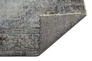 Gray Over Dyed Vintage Rug 6'3'' x 9'4'' ft 191 x 285 cm