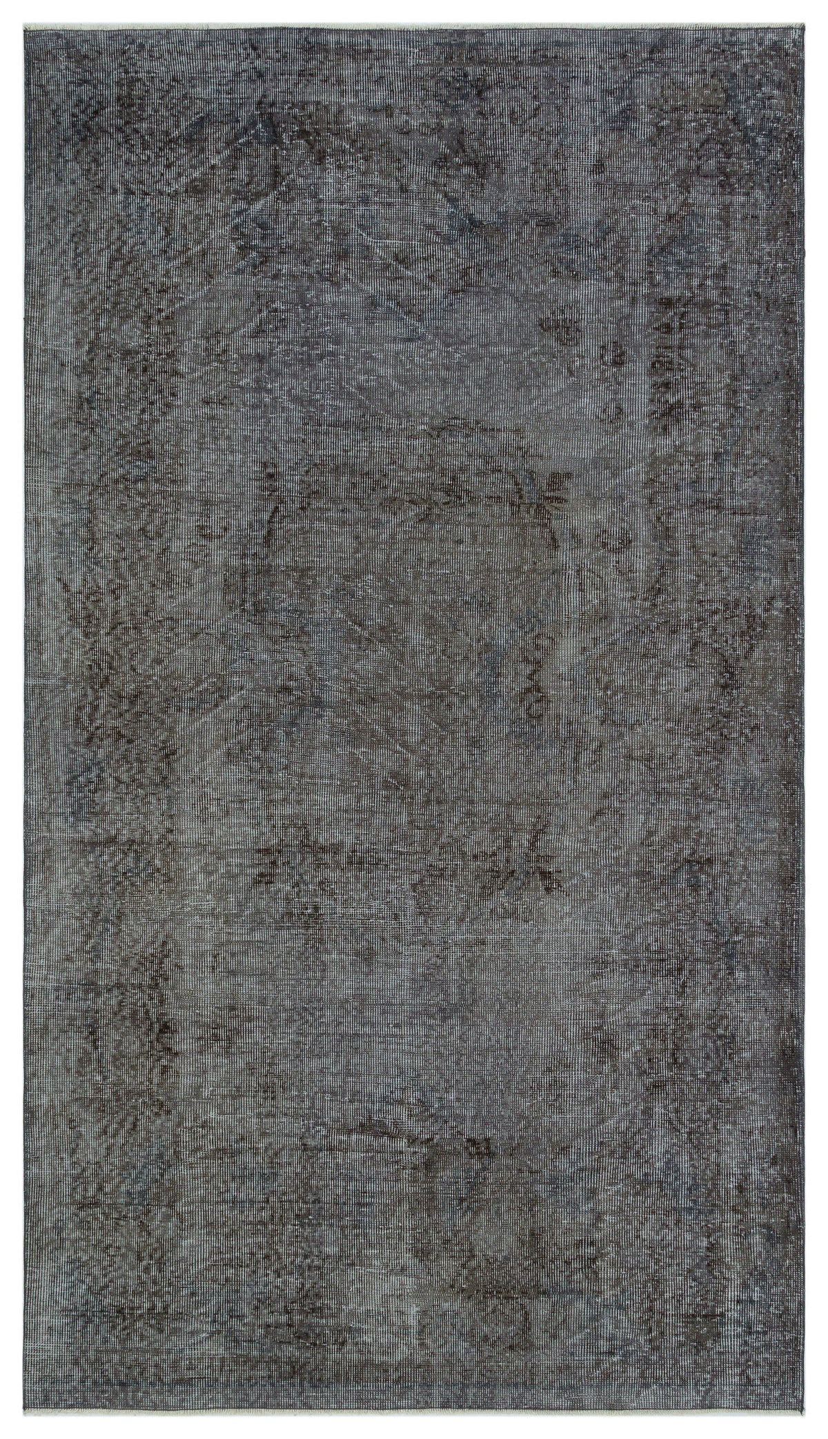 Gray Over Dyed Vintage Rug 5&#39;3&#39;&#39; x 9&#39;1&#39;&#39; ft 161 x 277 cm