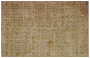 Brown Over Dyed Vintage Rug 7'3'' x 10'12'' ft 220 x 335 cm
