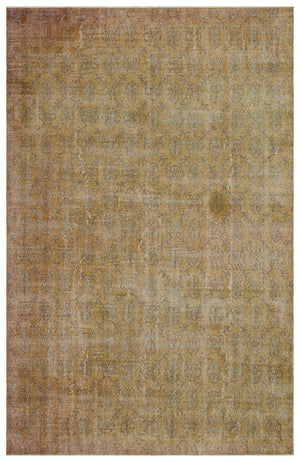 Brown Over Dyed Vintage Rug 7'3'' x 10'12'' ft 220 x 335 cm