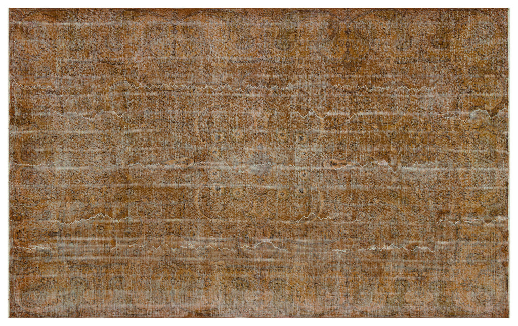Brown Over Dyed Vintage Rug 6'3'' x 9'10'' ft 190 x 300 cm