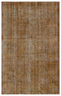 Brown Over Dyed Vintage Rug 6'3'' x 9'10'' ft 190 x 300 cm
