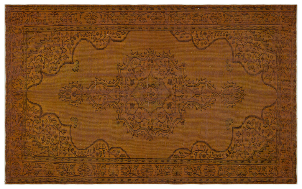Brown Over Dyed Vintage Rug 6'3'' x 9'10'' ft 191 x 300 cm