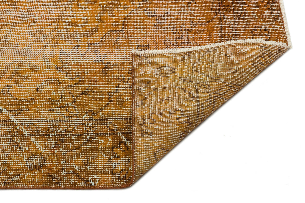 Brown Over Dyed Vintage Rug 5'3'' x 9'1'' ft 161 x 276 cm