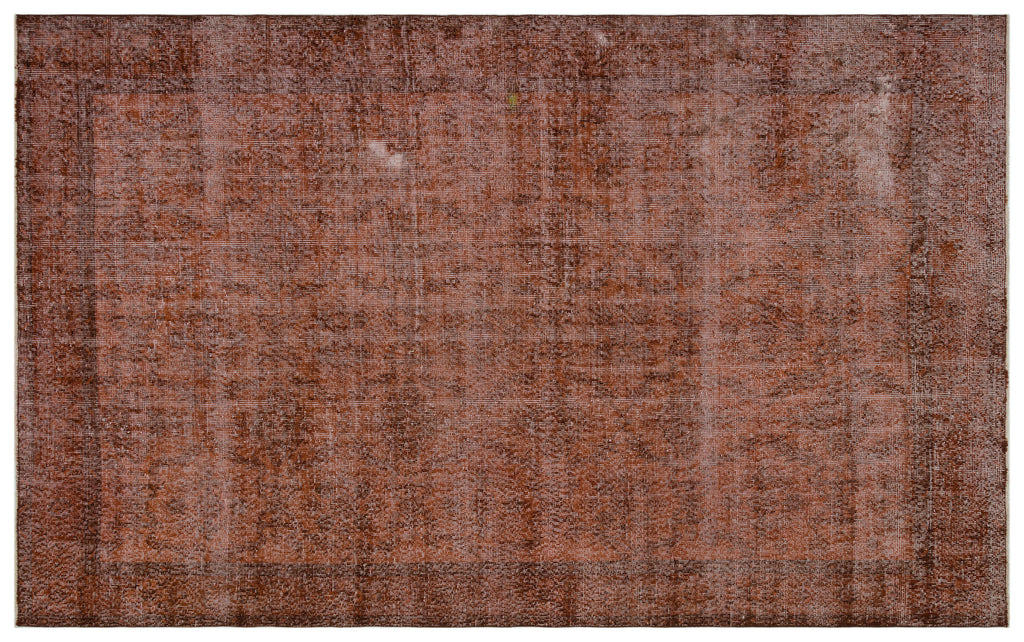 Brown Over Dyed Vintage Rug 6'6'' x 10'6'' ft 199 x 321 cm