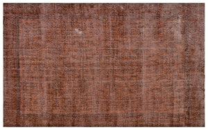 Brown Over Dyed Vintage Rug 6'6'' x 10'6'' ft 199 x 321 cm