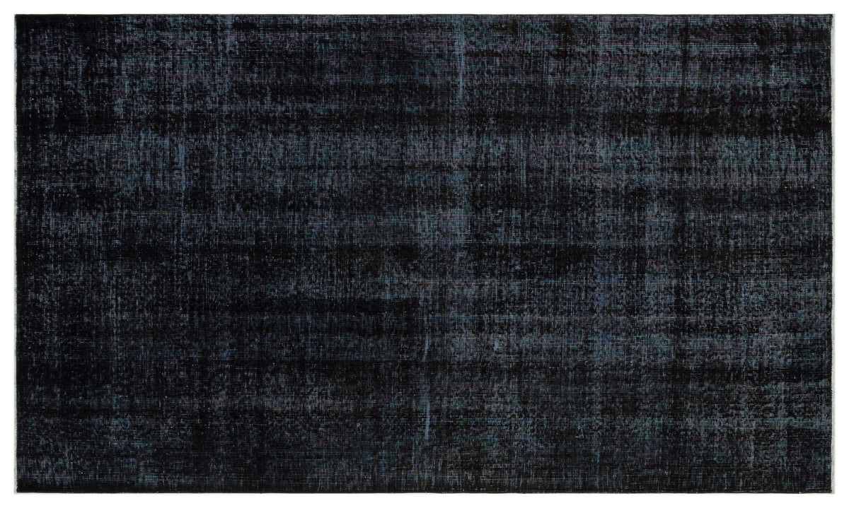 Black Over Dyed Vintage Rug 5&#39;5&#39;&#39; x 8&#39;10&#39;&#39; ft 164 x 270 cm