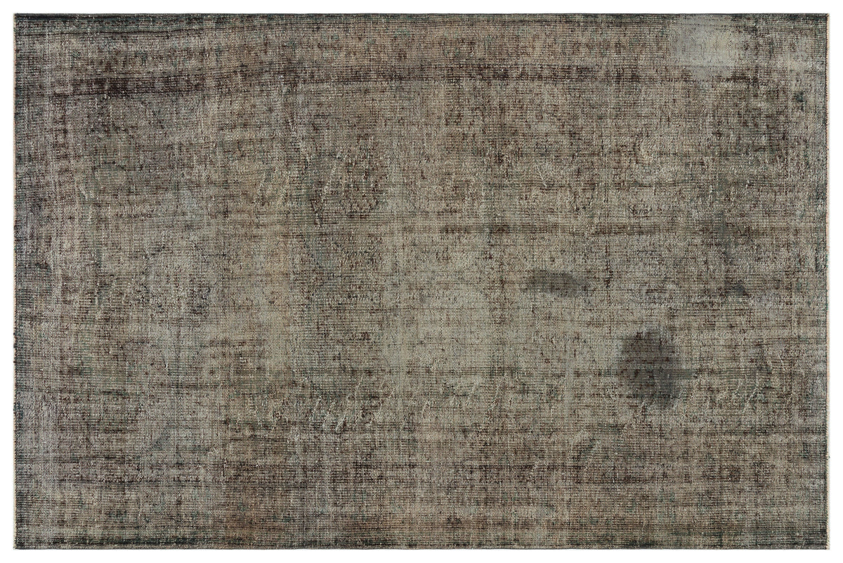 Gray Over Dyed Vintage Rug 6&#39;0&#39;&#39; x 9&#39;3&#39;&#39; ft 183 x 281 cm