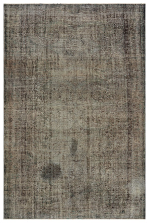 Gray Over Dyed Vintage Rug 6'0'' x 9'3'' ft 183 x 281 cm