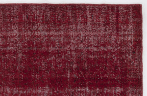 Red Over Dyed Vintage Rug 6'3'' x 9'7'' ft 190 x 292 cm