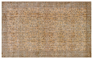 Brown Over Dyed Vintage Rug 5'7'' x 8'11'' ft 171 x 272 cm
