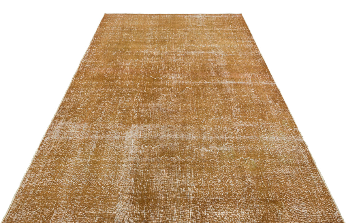 Brown Over Dyed Vintage Rug 5&#39;9&#39;&#39; x 9&#39;6&#39;&#39; ft 176 x 290 cm