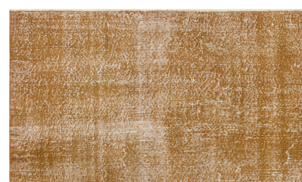 Brown Over Dyed Vintage Rug 5&#39;9&#39;&#39; x 9&#39;6&#39;&#39; ft 176 x 290 cm