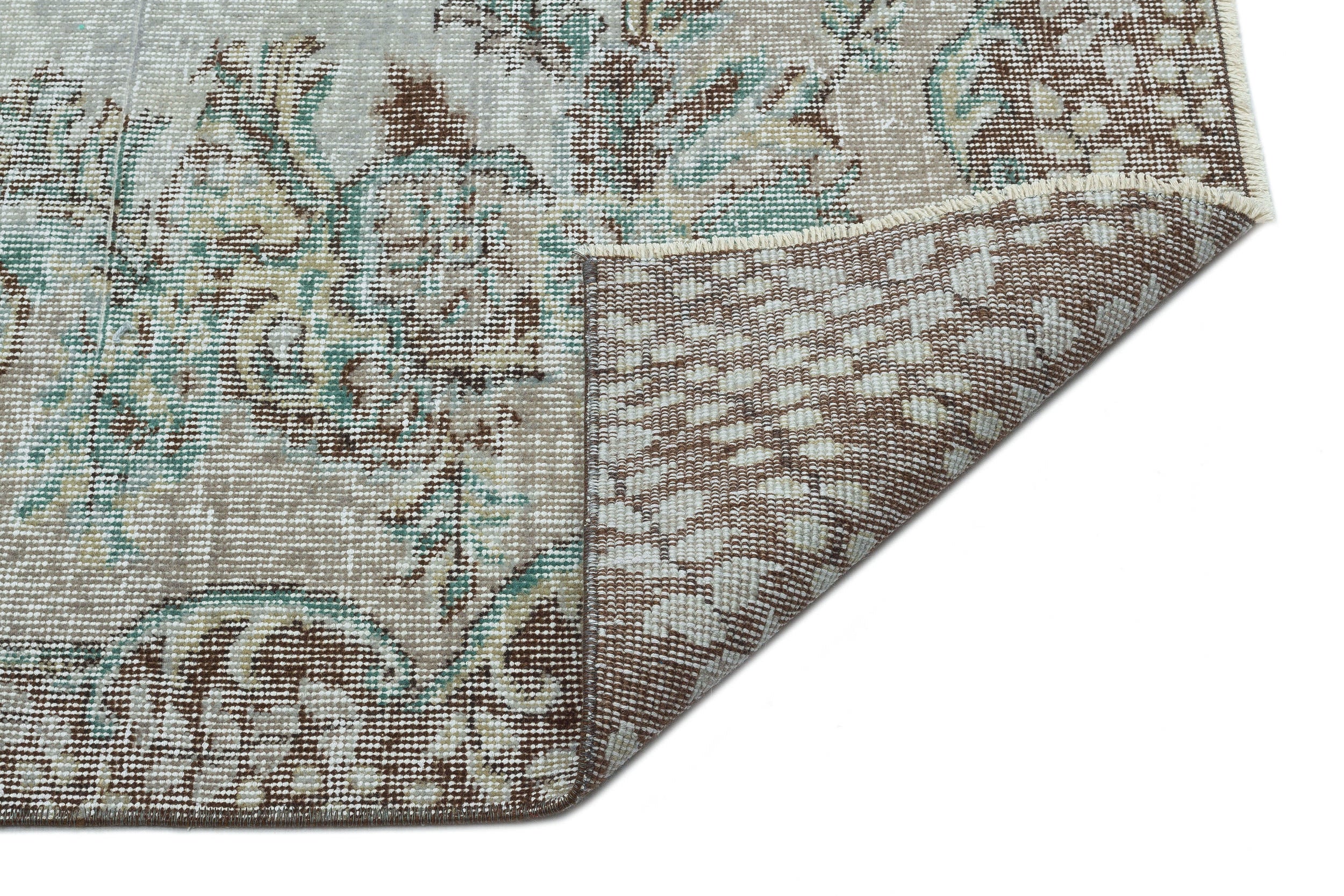 Naturel Over Dyed Vintage Rug 5'9'' x 8'10'' ft 174 x 269 cm
