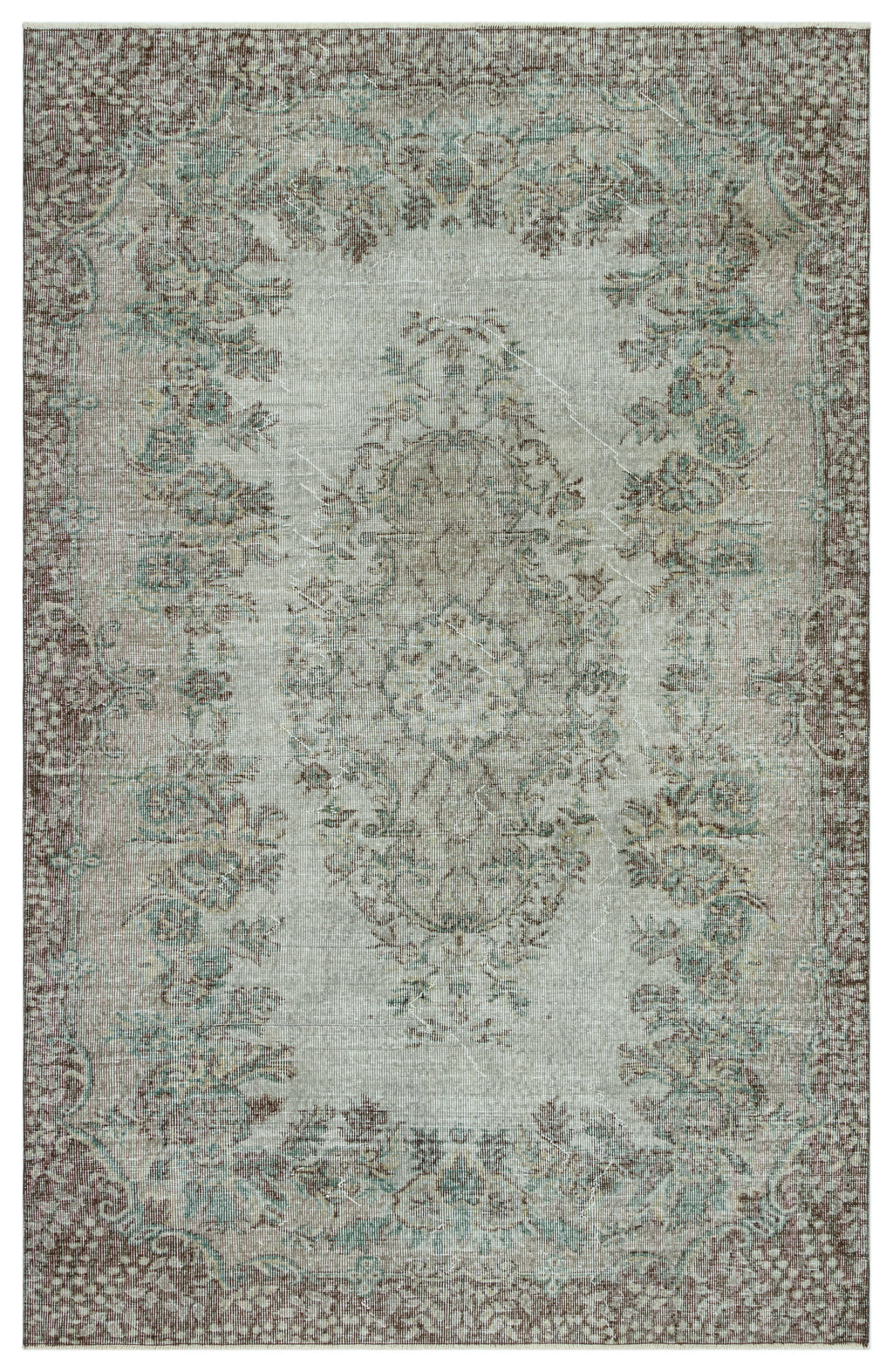 Naturel Over Dyed Vintage Rug 5'9'' x 8'10'' ft 174 x 269 cm