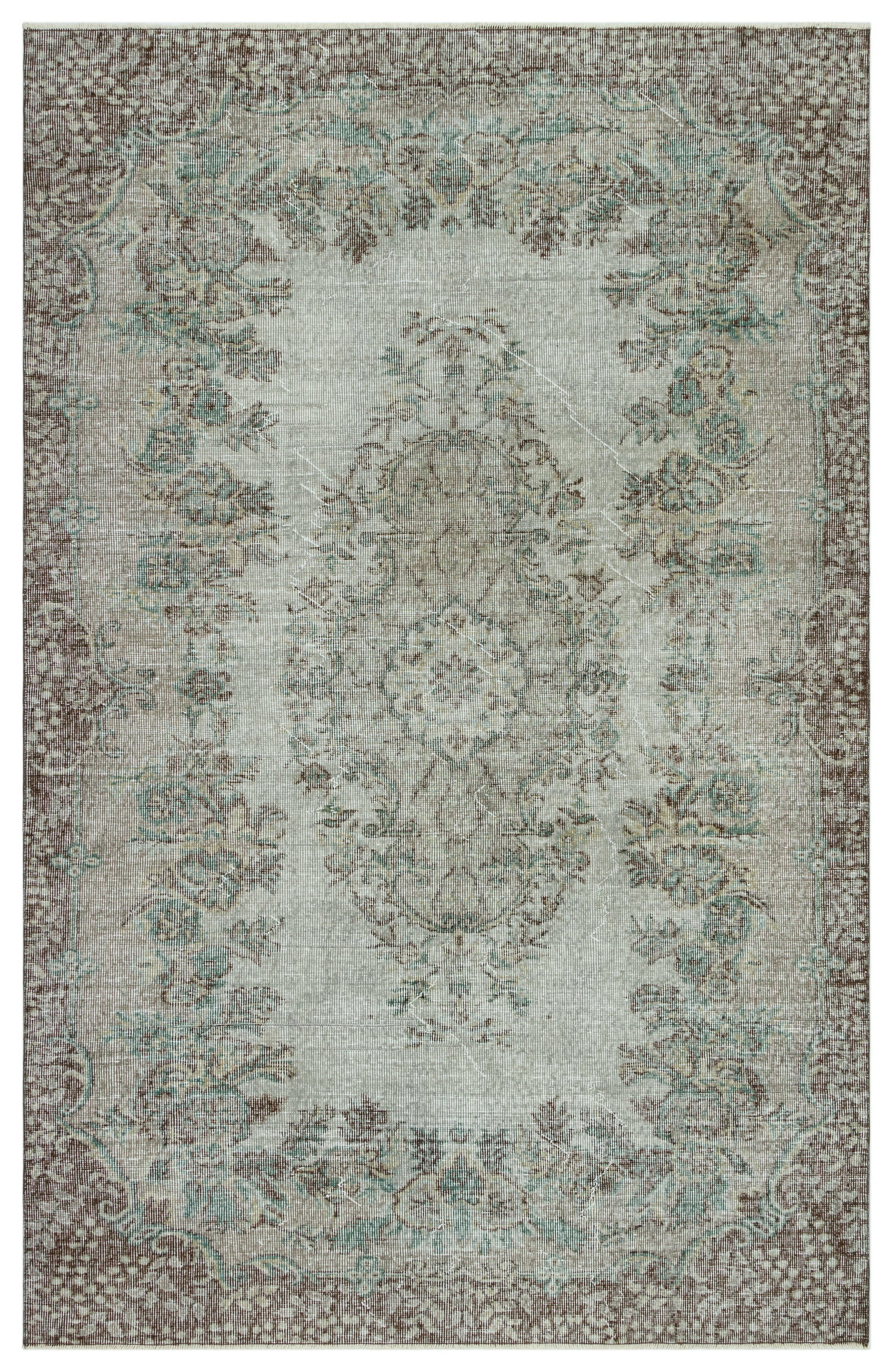 Naturel Over Dyed Vintage Rug 5'9'' x 8'10'' ft 174 x 269 cm