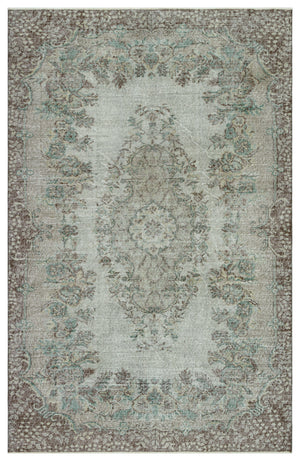 Naturel Over Dyed Vintage Rug 5'9'' x 8'10'' ft 174 x 269 cm