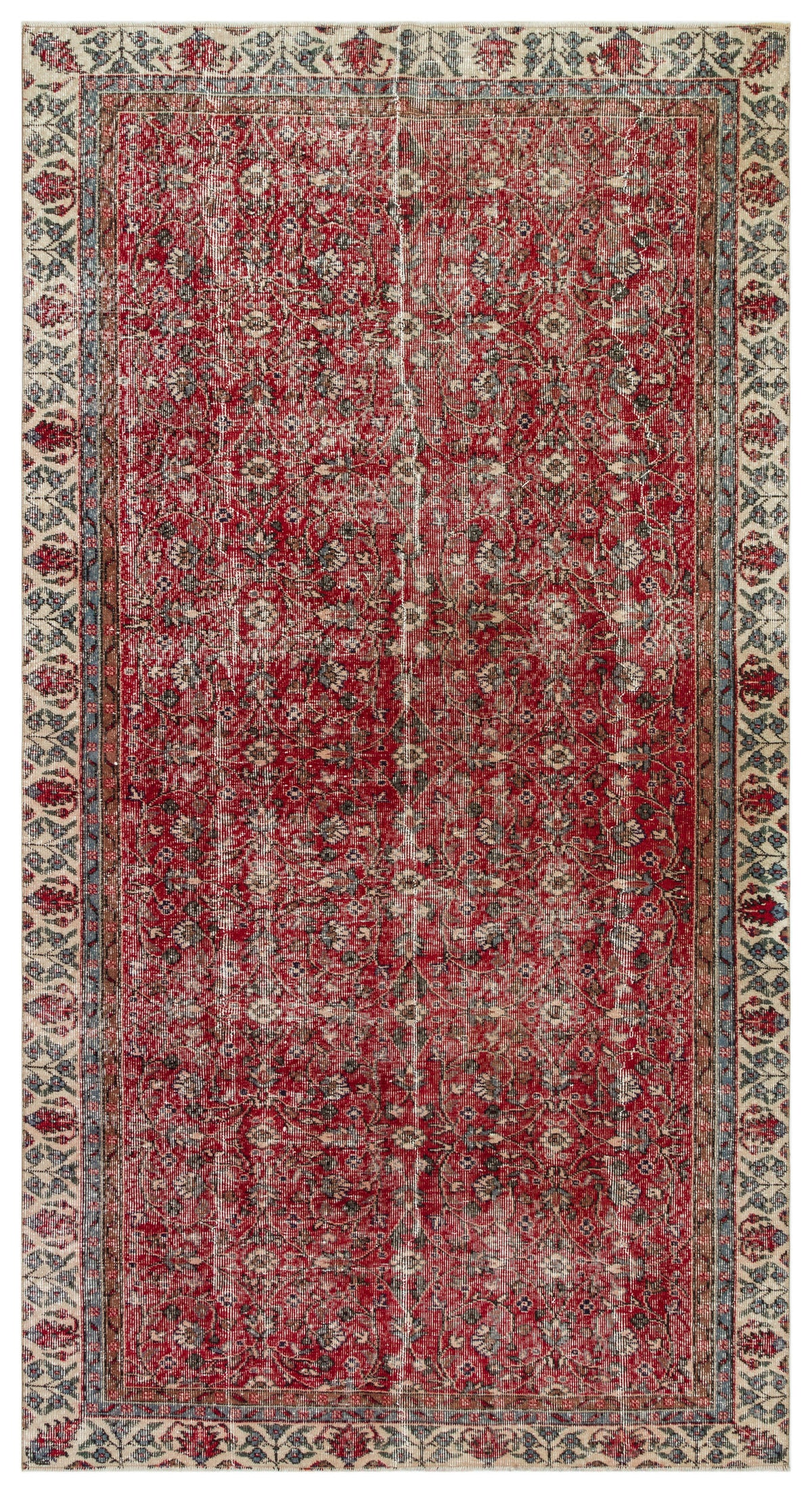 Naturel Over Dyed Vintage Rug 5&#39;7&#39;&#39; x 10&#39;1&#39;&#39; ft 170 x 308 cm