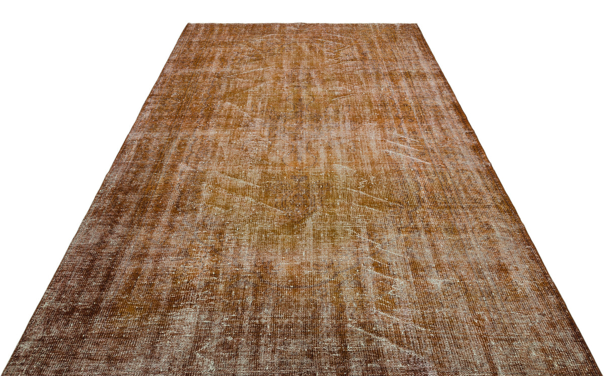 Brown Over Dyed Vintage Rug 6&#39;1&#39;&#39; x 10&#39;0&#39;&#39; ft 185 x 306 cm