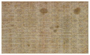 Brown Over Dyed Vintage Rug 5'8'' x 9'2'' ft 173 x 279 cm