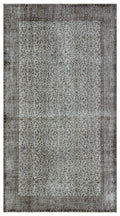 Gray Over Dyed Vintage Rug 5'2'' x 9'4'' ft 157 x 285 cm