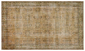 Brown Over Dyed Vintage Rug 6'2'' x 10'2'' ft 189 x 309 cm