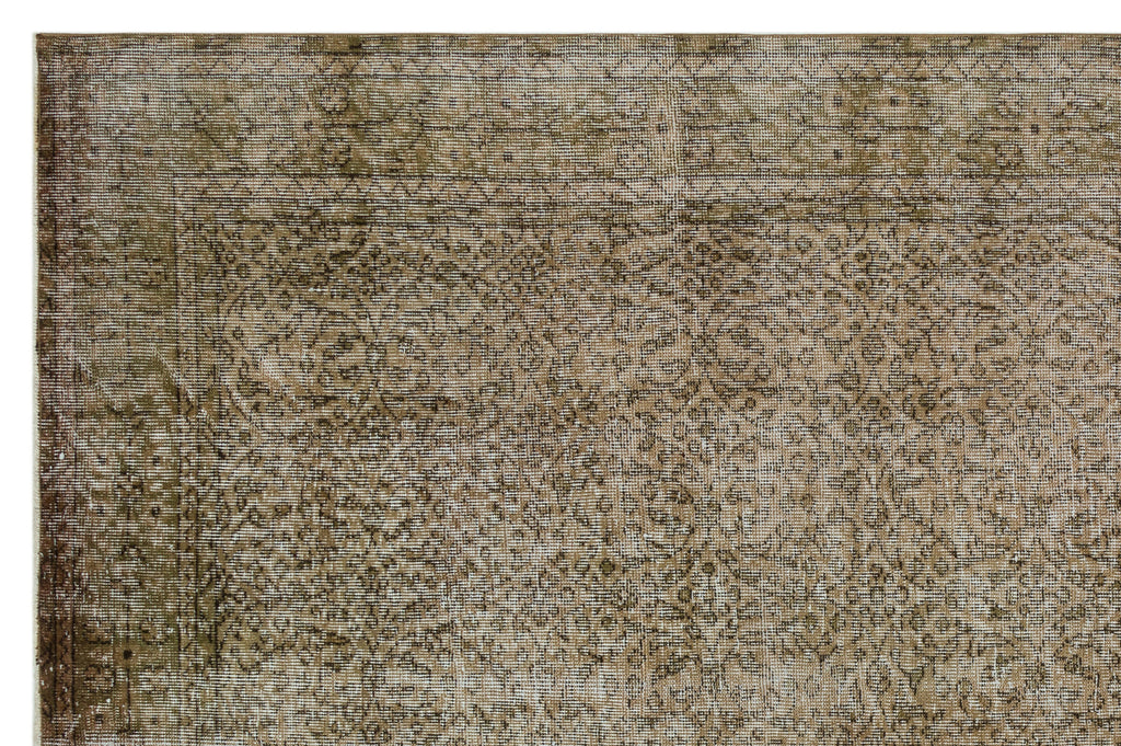 Brown Over Dyed Vintage Rug 6'5'' x 10'0'' ft 196 x 306 cm