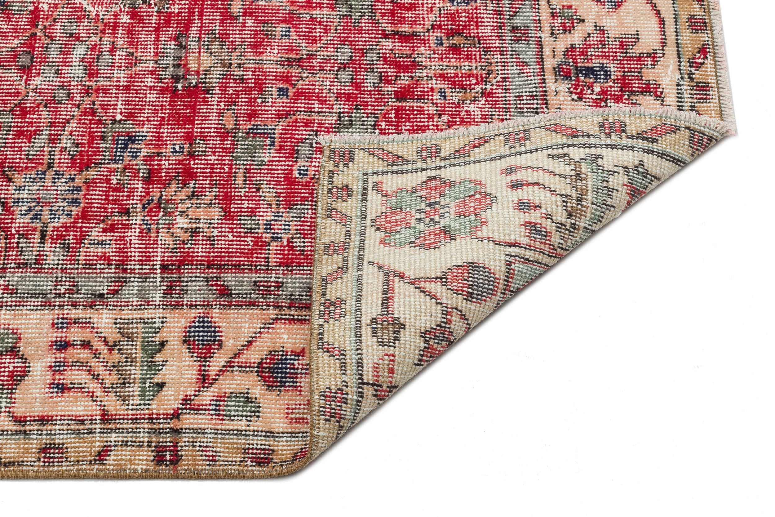 Naturel Over Dyed Vintage Rug 5'5'' x 9'1'' ft 166 x 276 cm