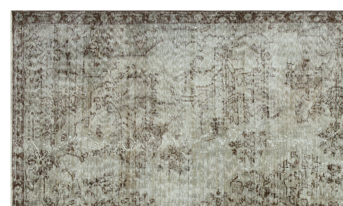 Gray Over Dyed Vintage Rug 5&#39;7&#39;&#39; x 9&#39;6&#39;&#39; ft 171 x 290 cm