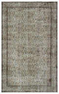 Gray Over Dyed Vintage Rug 5'9'' x 9'6'' ft 174 x 290 cm