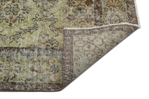 Retro Design Natural Brown Vintage Rug 5'1'' x 8'8'' ft 155 x 264 cm