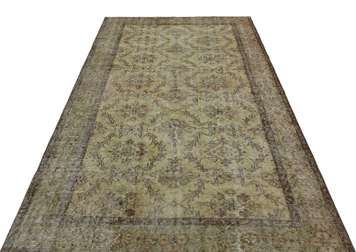Retro Design Natural Brown Vintage Rug 5&#39;1&#39;&#39; x 8&#39;8&#39;&#39; ft 155 x 264 cm