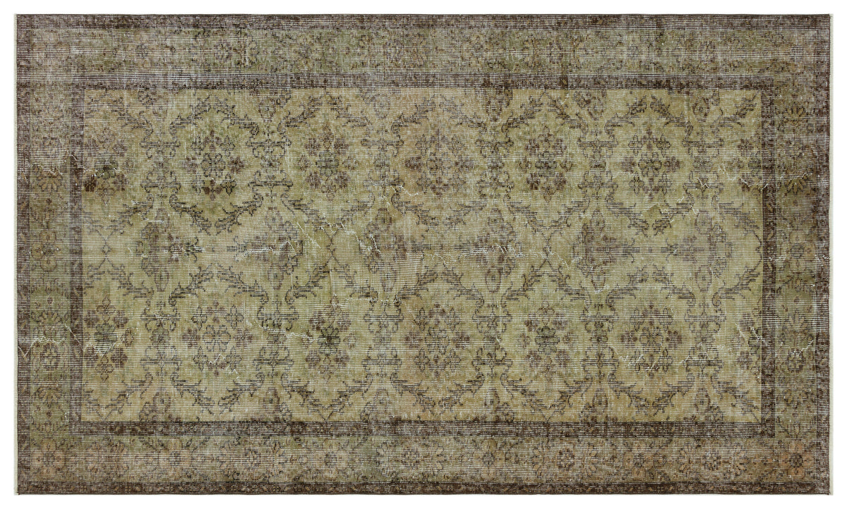 Retro Design Natural Brown Vintage Rug 5&#39;1&#39;&#39; x 8&#39;8&#39;&#39; ft 155 x 264 cm