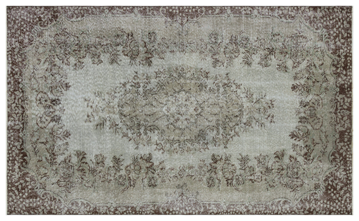 Gray Over Dyed Vintage Rug 5&#39;3&#39;&#39; x 8&#39;9&#39;&#39; ft 160 x 267 cm
