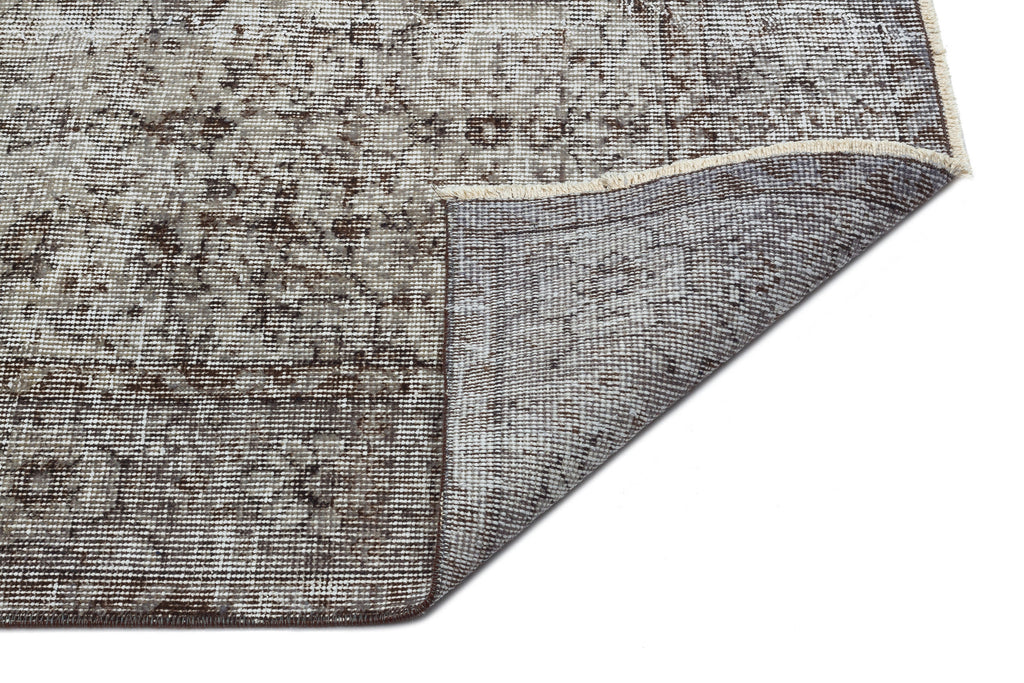 Gray Over Dyed Vintage Rug 5'8'' x 9'1'' ft 172 x 276 cm
