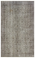 Gray Over Dyed Vintage Rug 5'8'' x 9'1'' ft 172 x 276 cm