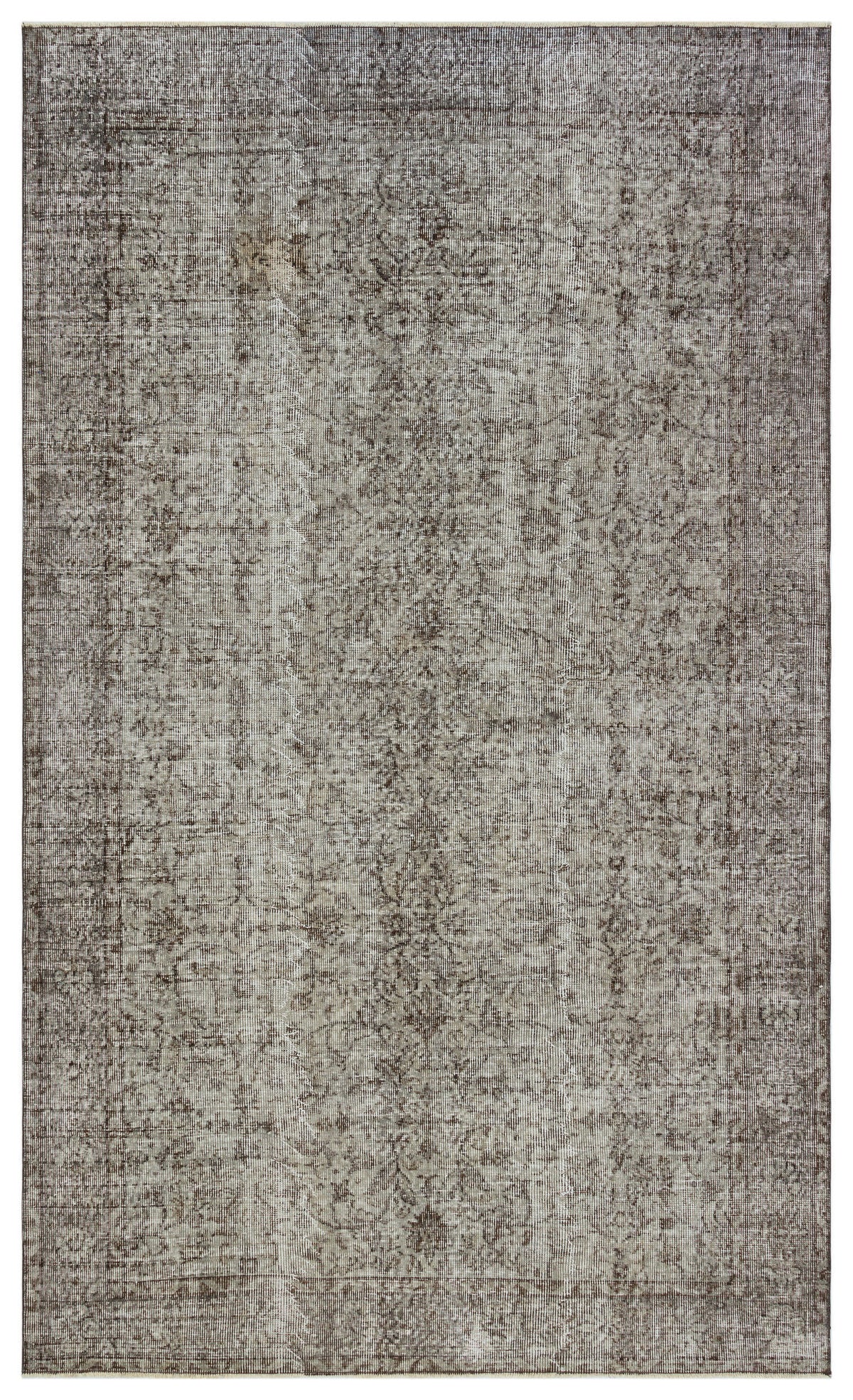 Gray Over Dyed Vintage Rug 5&#39;8&#39;&#39; x 9&#39;1&#39;&#39; ft 172 x 276 cm