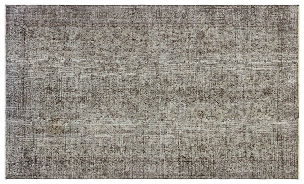 Gray Over Dyed Vintage Rug 5'8'' x 9'1'' ft 172 x 276 cm