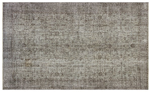 Gray Over Dyed Vintage Rug 5'8'' x 9'1'' ft 172 x 276 cm