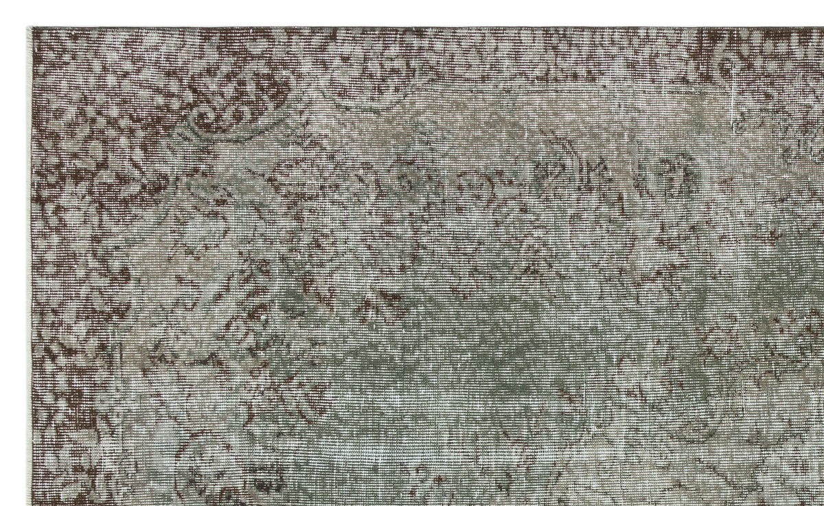 Gray Over Dyed Vintage Rug 5&#39;4&#39;&#39; x 8&#39;10&#39;&#39; ft 162 x 270 cm