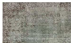 Gray Over Dyed Vintage Rug 5'4'' x 8'10'' ft 162 x 270 cm