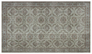 Gray Over Dyed Vintage Rug 5'3'' x 9'0'' ft 161 x 275 cm
