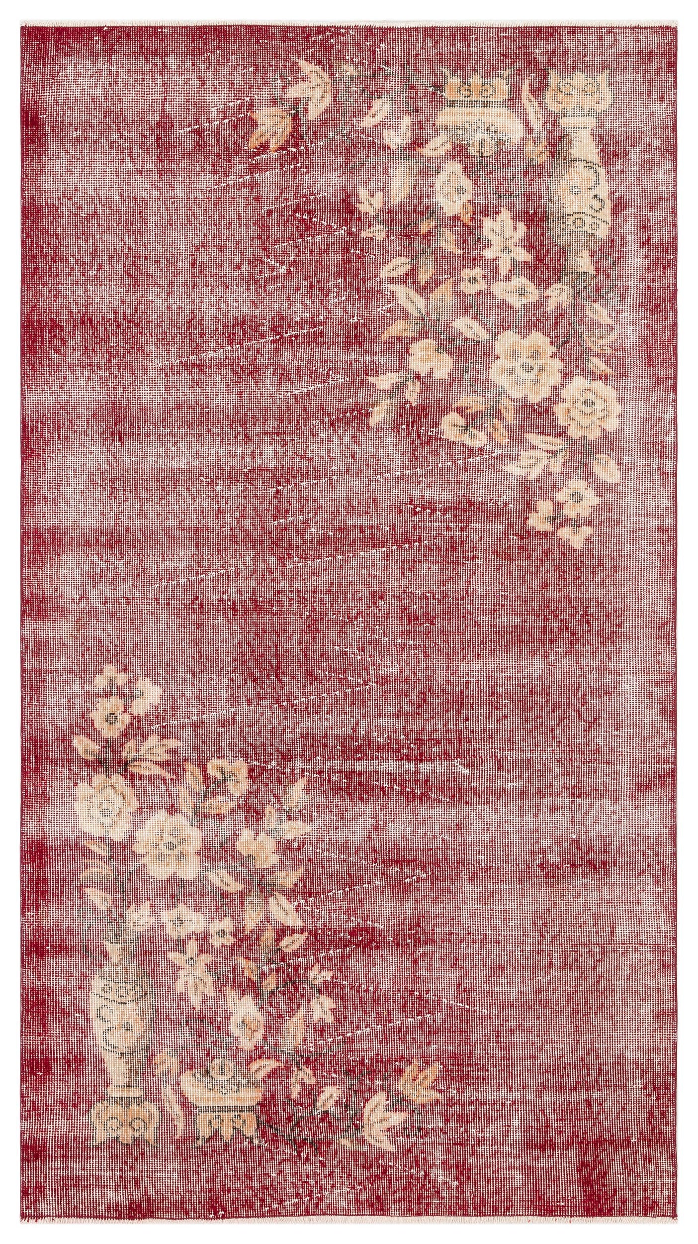 Naturel Over Dyed Vintage Rug 3'10'' x 6'10'' ft 116 x 208 cm