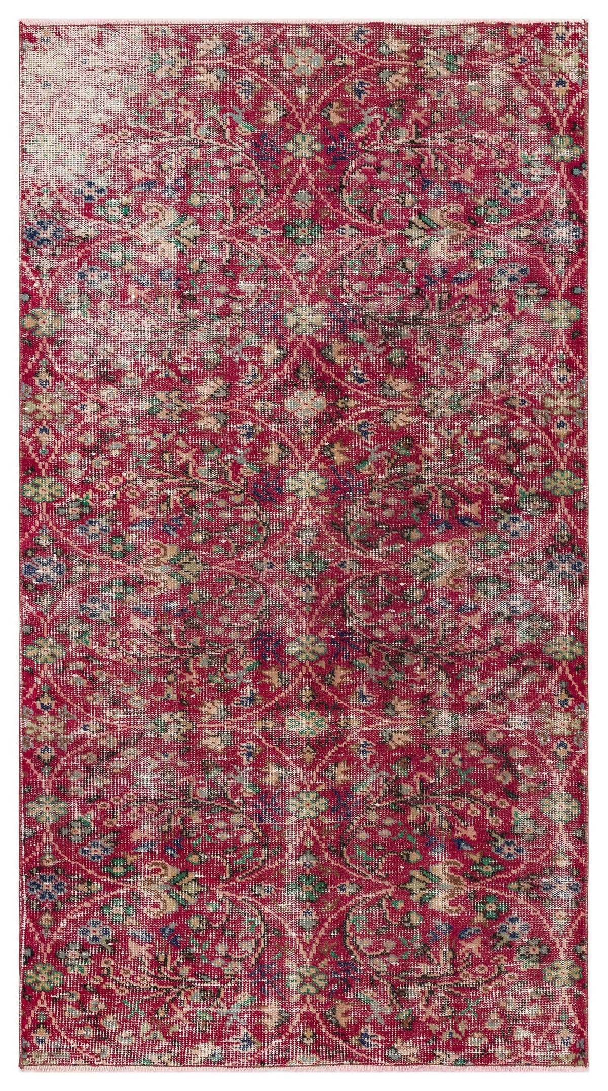 Naturel Over Dyed Vintage Rug 3&#39;7&#39;&#39; x 6&#39;6&#39;&#39; ft 110 x 198 cm