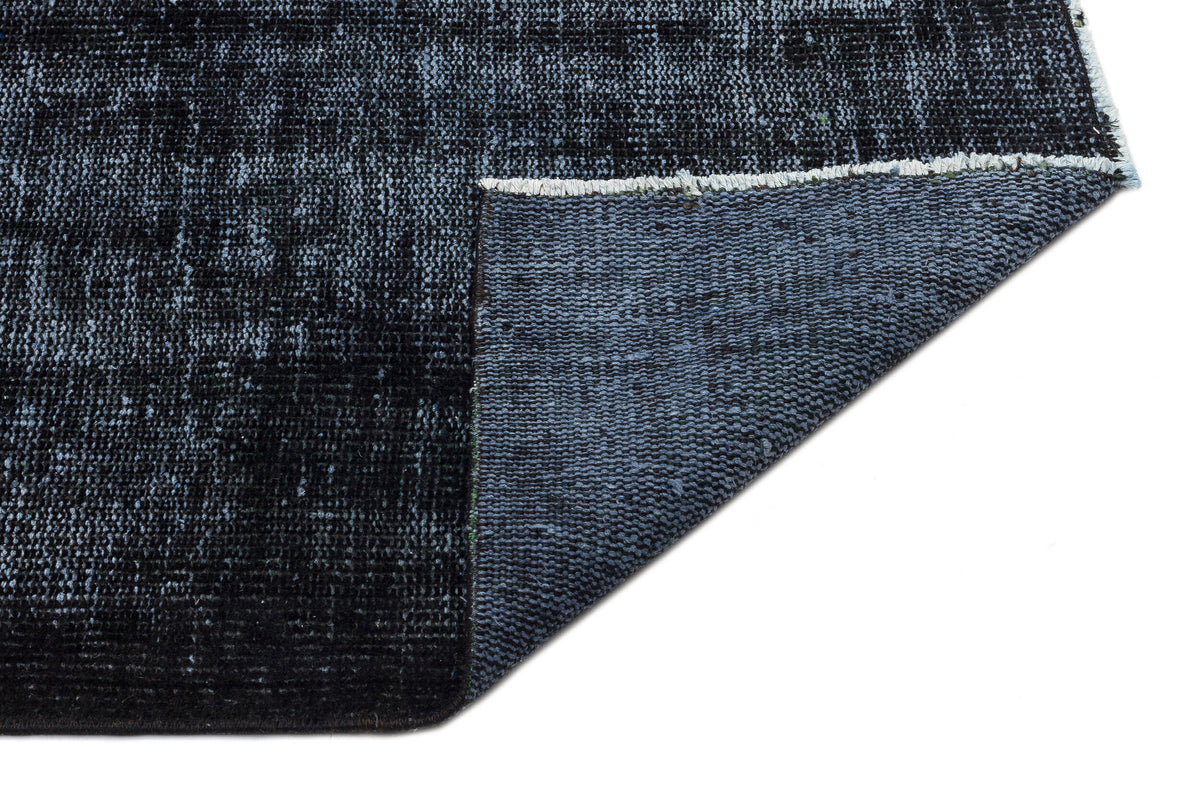 Black Over Dyed Vintage Rug 3&#39;3&#39;&#39; x 6&#39;7&#39;&#39; ft 100 x 200 cm