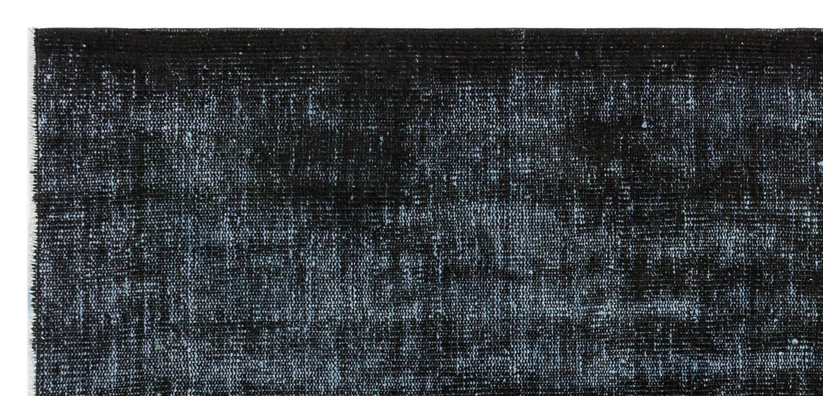 Black Over Dyed Vintage Rug 3&#39;3&#39;&#39; x 6&#39;7&#39;&#39; ft 100 x 200 cm