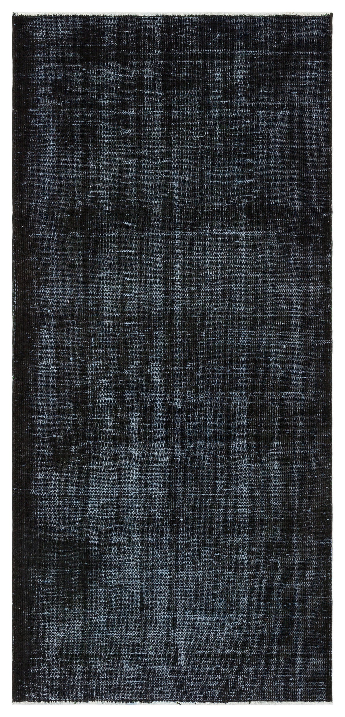 Black Over Dyed Vintage Rug 3&#39;3&#39;&#39; x 6&#39;7&#39;&#39; ft 100 x 200 cm