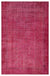 Fuchsia Over Dyed Vintage Rug 5'6'' x 8'7'' ft 168 x 261 cm