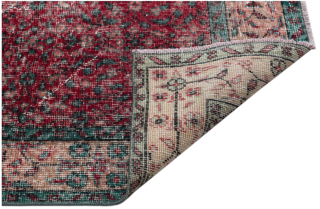 Retro Design Naturel Over Dyed Vintage Rug 5'7'' x 9'2'' ft 170 x 280 cm