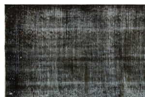 Black Over Dyed Vintage Rug 6'6'' x 9'11'' ft 199 x 302 cm